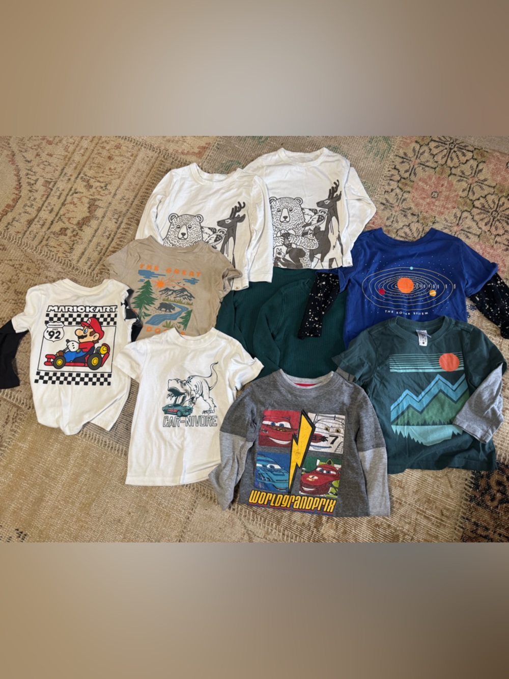 Toddler 3T Tee Bundle - Gap, Hanna Anderrson, Mario, Cars, Old Navy, Dino